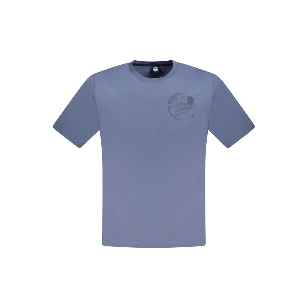 Blaues Herren-T-Shirt aus Baumwolle