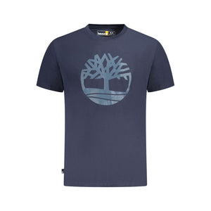 Blaues Baumwoll-T-Shirt