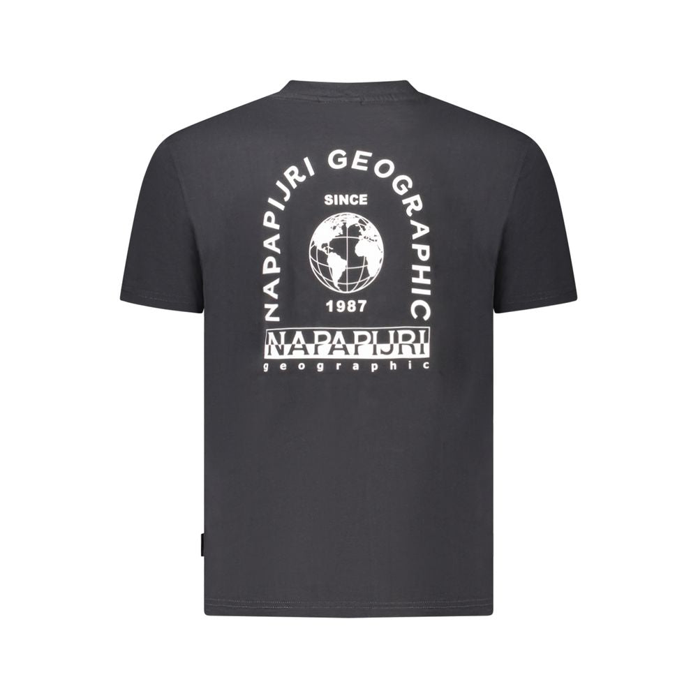 Schwarzes Herren-T-Shirt aus Baumwolle
