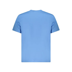 Light Blue Cotton Men T-Shirt
