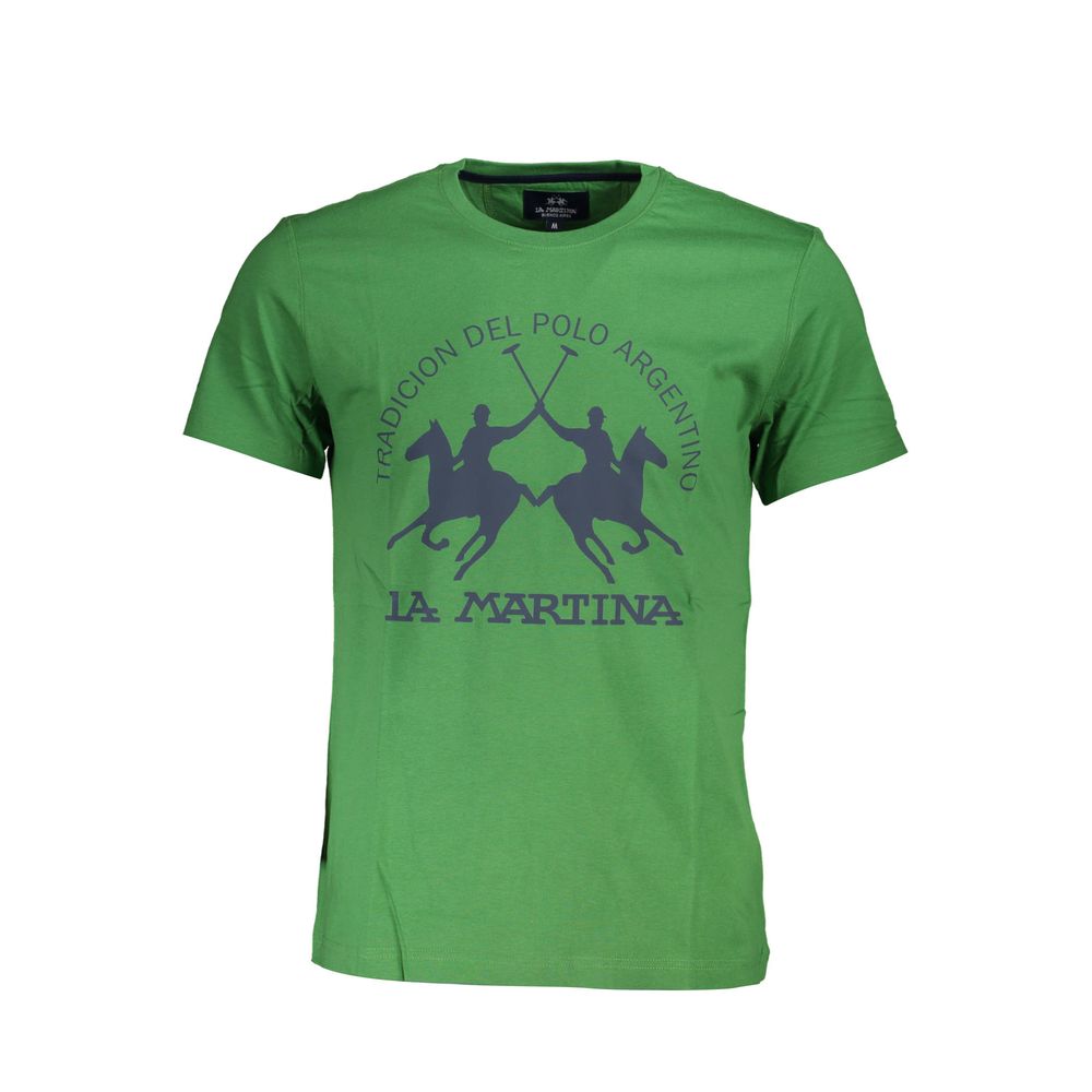 Grünes Herren-T-Shirt aus Baumwolle
