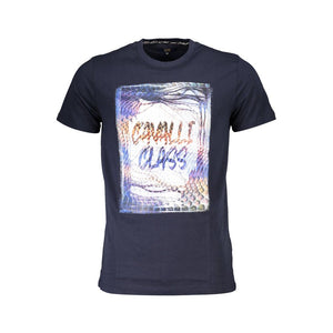 Blaues Herren-T-Shirt aus Baumwolle
