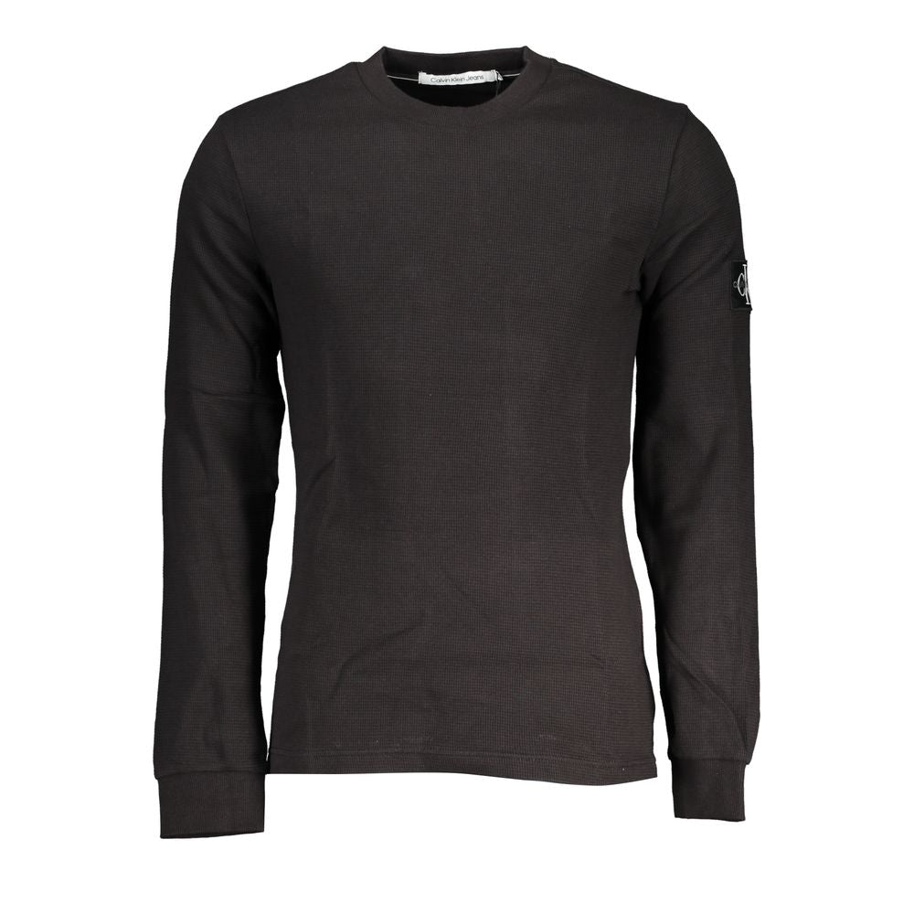Schwarzer Baumwollpullover für Herren