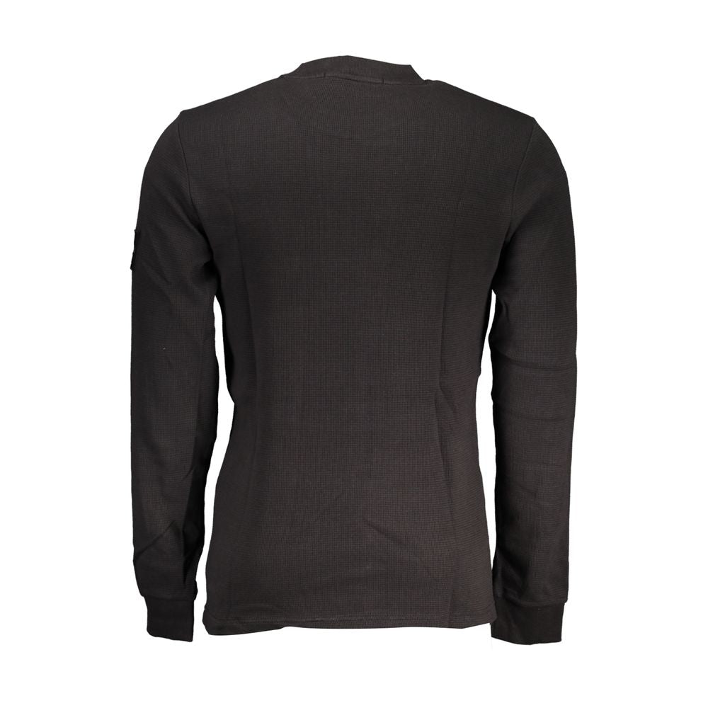 Schwarzer Baumwollpullover für Herren