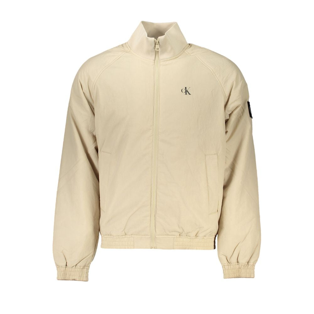 Schicke beige Designerjacke mit langen Ärmeln