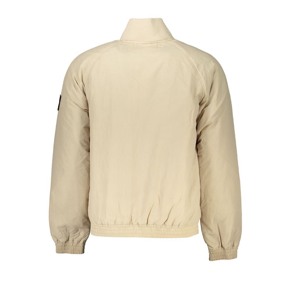 Schicke beige Designerjacke mit langen Ärmeln