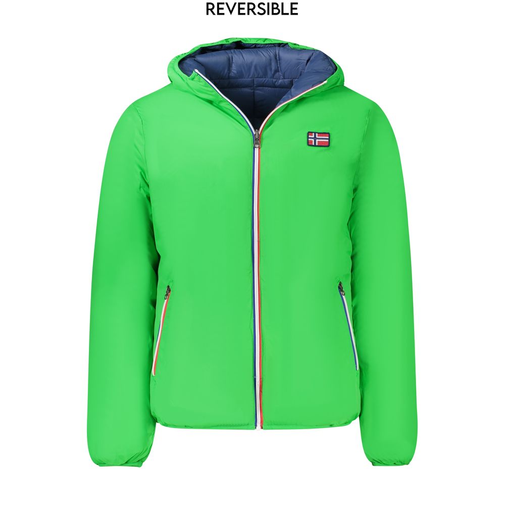 Grüne Polyamid-Herrenjacke