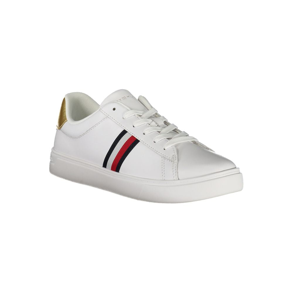 Weiße Leder Damen Sneaker