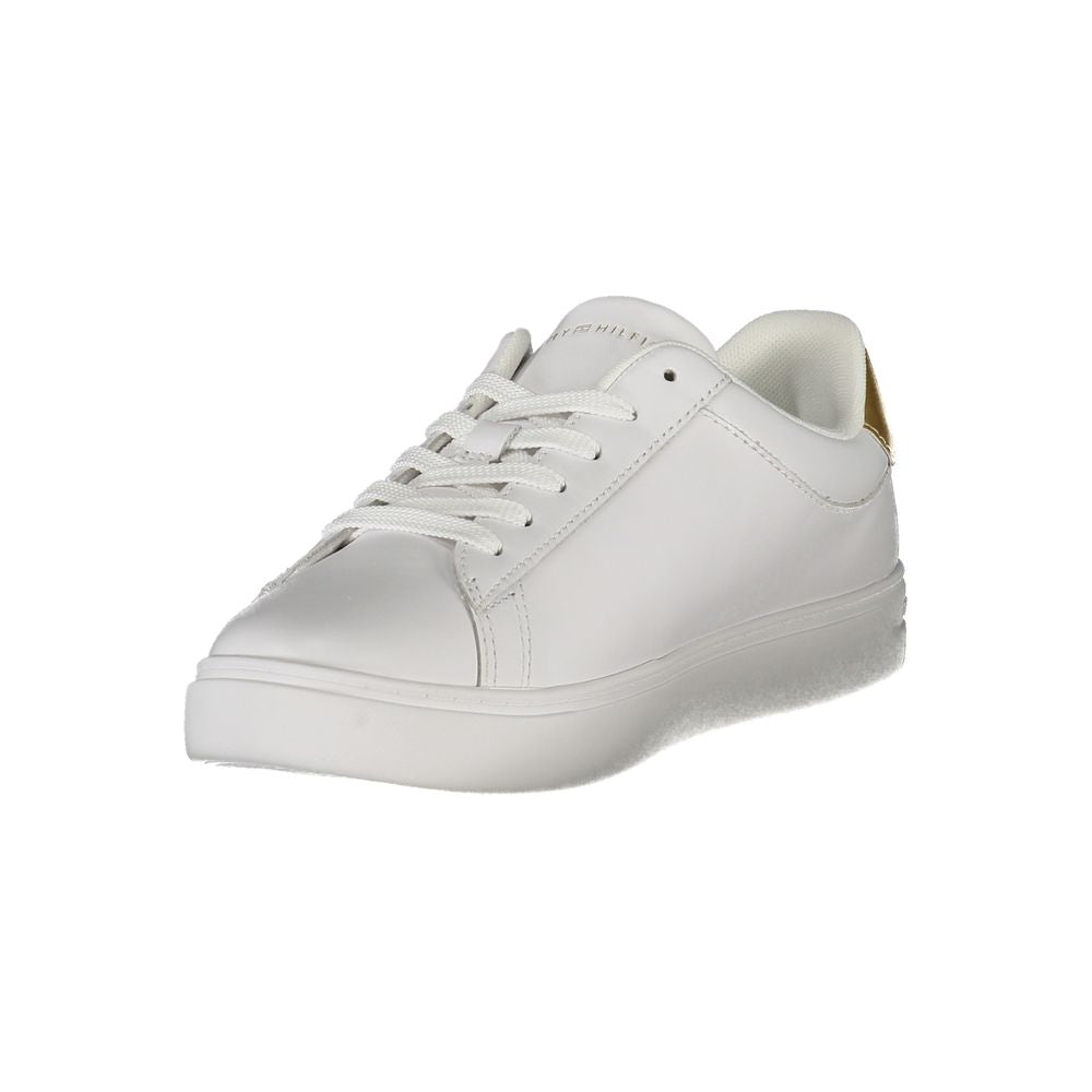 Weiße Leder Damen Sneaker