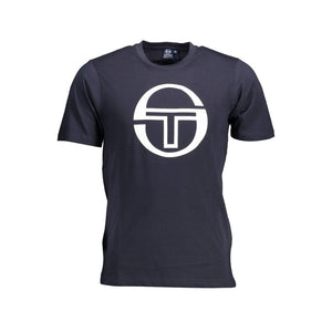 Blue Cotton Men T-Shirt