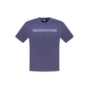 Blue Cotton Men T-Shirt
