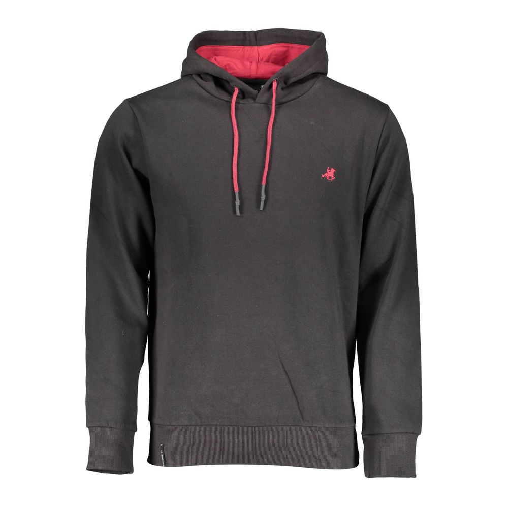 Schwarzer Baumwollpullover für Herren
