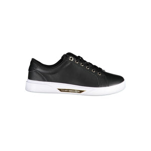 Schwarze Leder-Sneaker für Damen