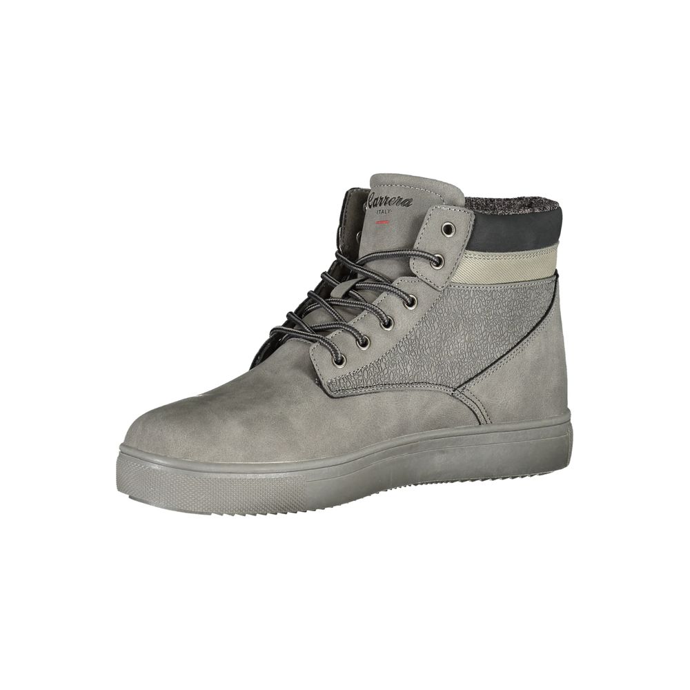Brauner Polyester-Herrenstiefel