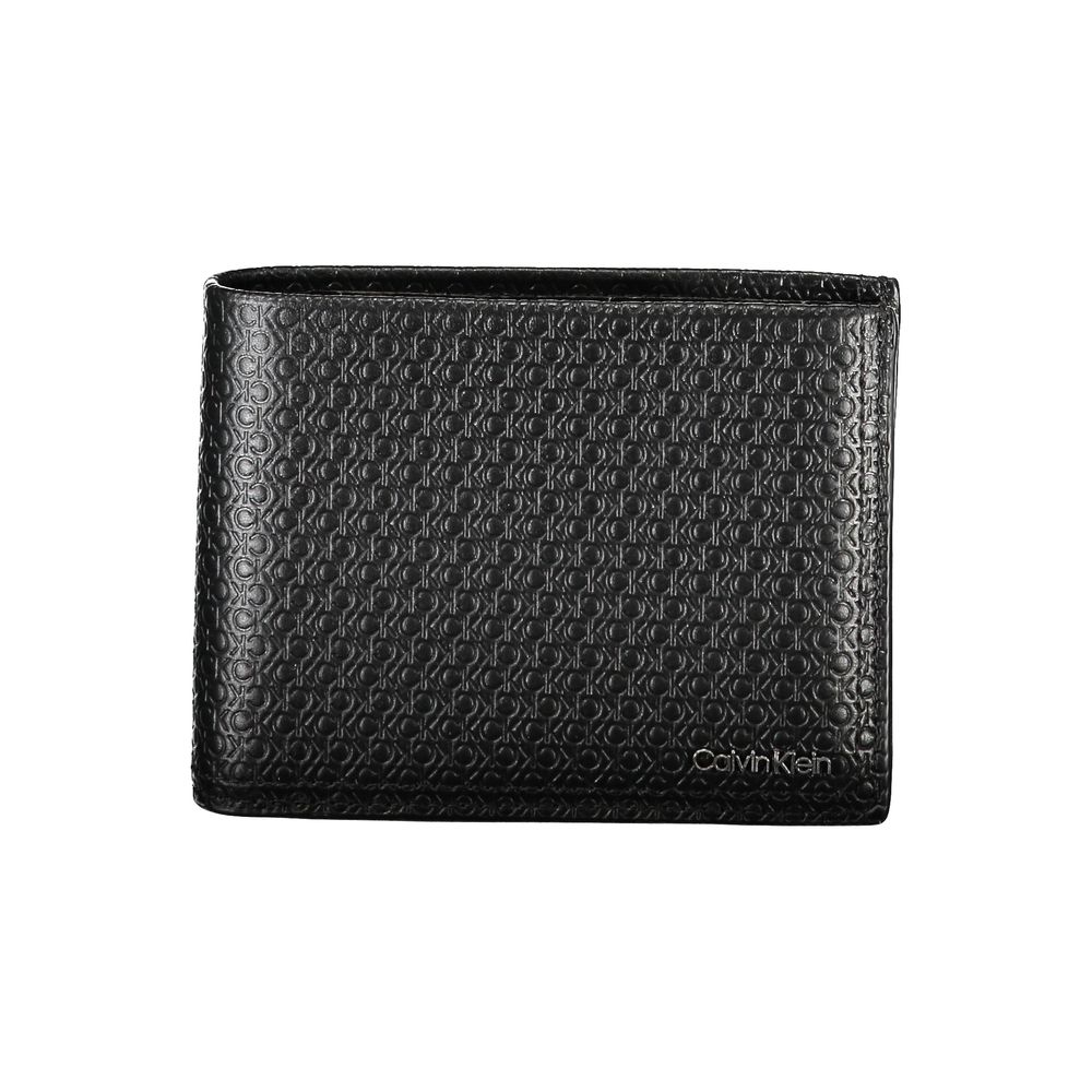 Elegante schwarze Zweifach-Geldbörse aus Leder mit RFID-Block