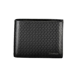 Elegante schwarze Zweifach-Geldbörse aus Leder mit RFID-Block