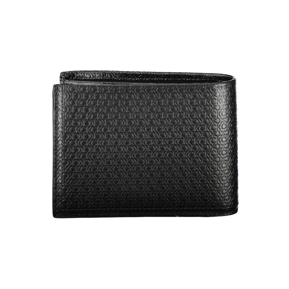 Elegante schwarze Zweifach-Geldbörse aus Leder mit RFID-Block