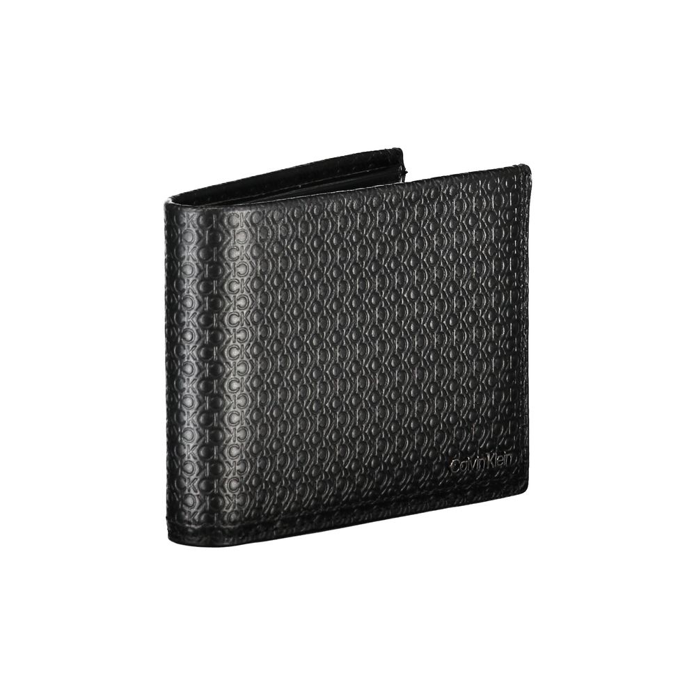Elegante schwarze Zweifach-Geldbörse aus Leder mit RFID-Block