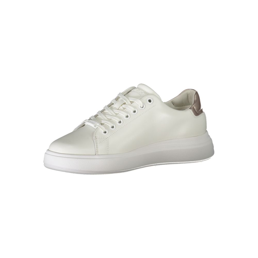 Weißer Polyester-Sneaker