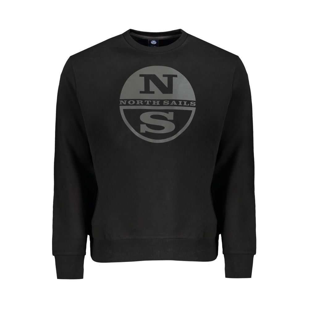 Schwarzer Baumwollpullover