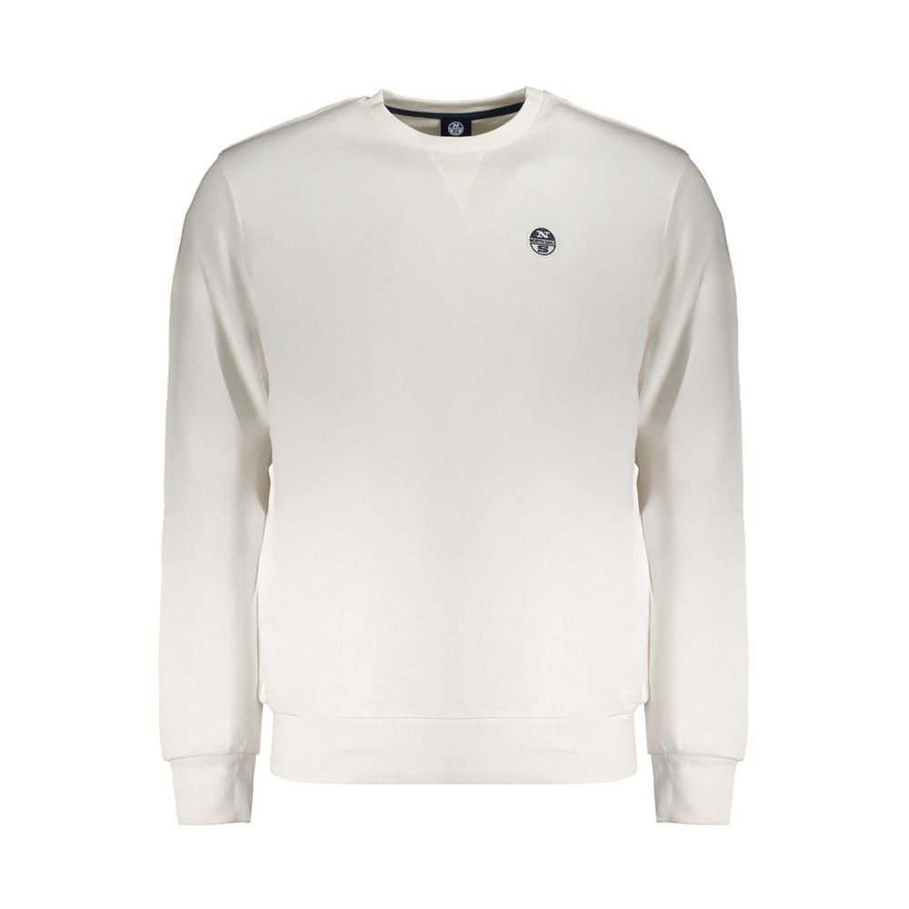 Weißer Baumwollpullover