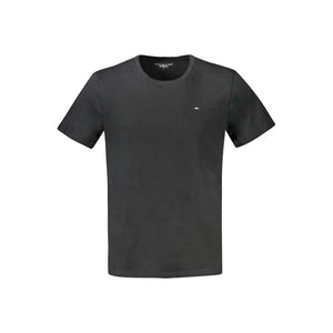 Schwarzes Herren-T-Shirt aus Baumwolle