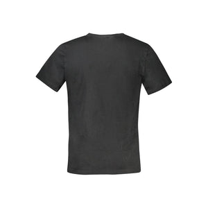 Schwarzes Herren-T-Shirt aus Baumwolle