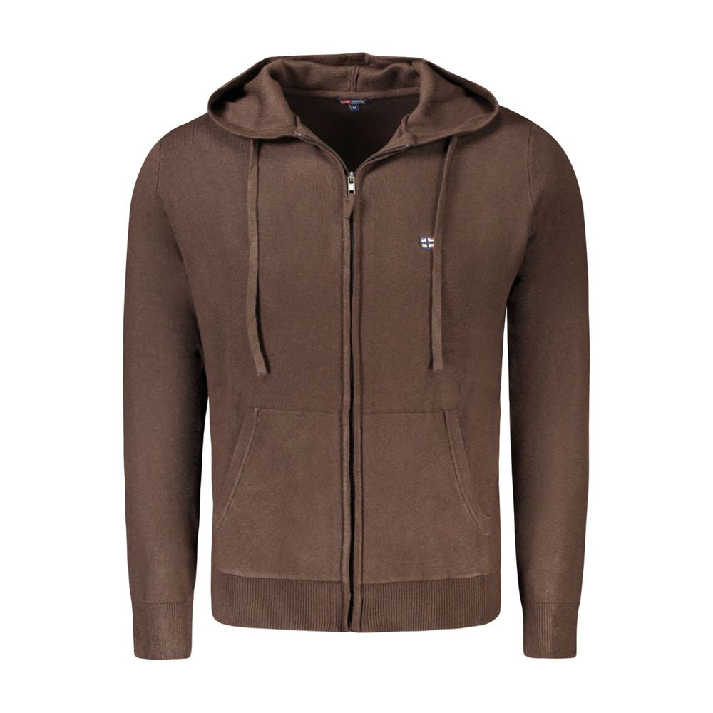 Braune Strickjacke aus Polyamid für Herren