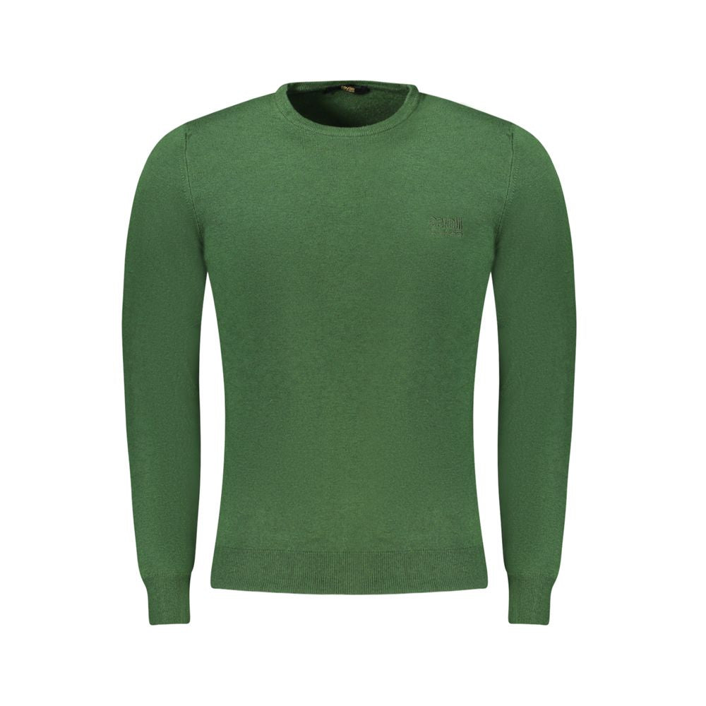 Grüner Viskose-Herrenpullover