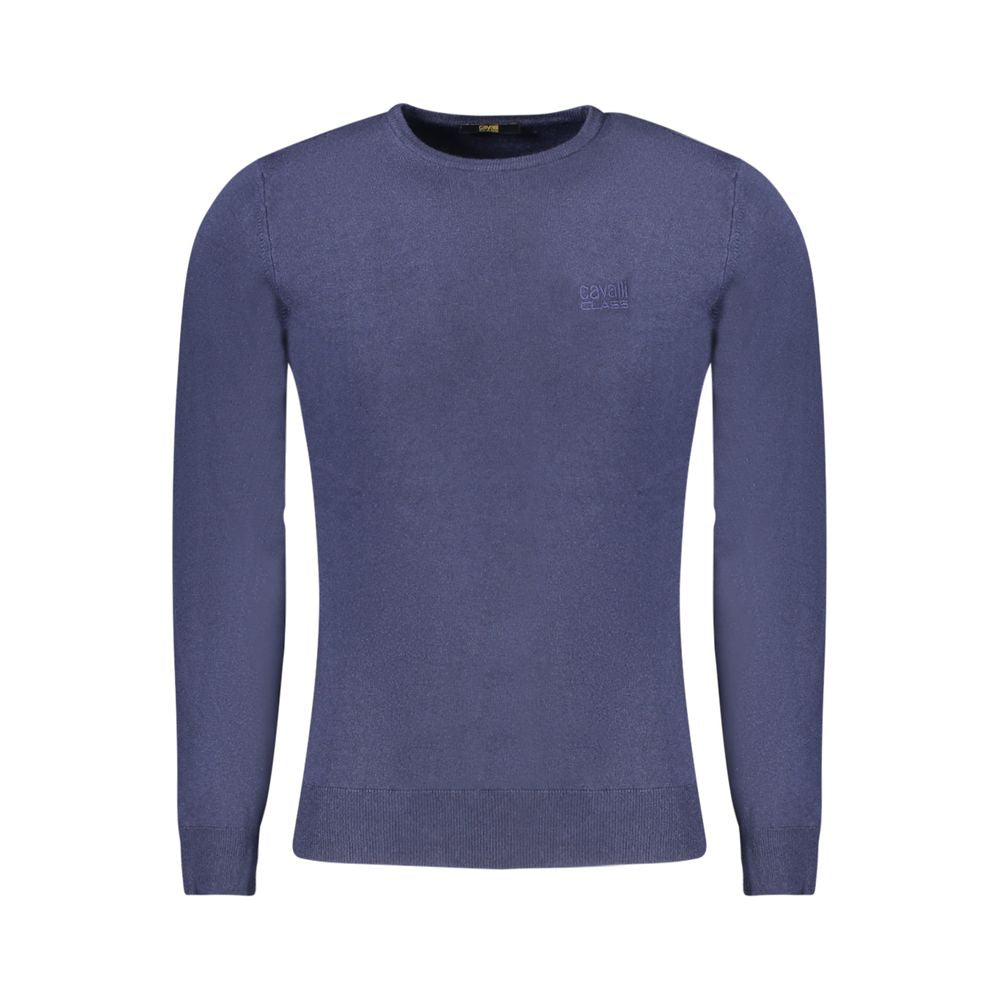 Blauer Viskose-Herrenpullover