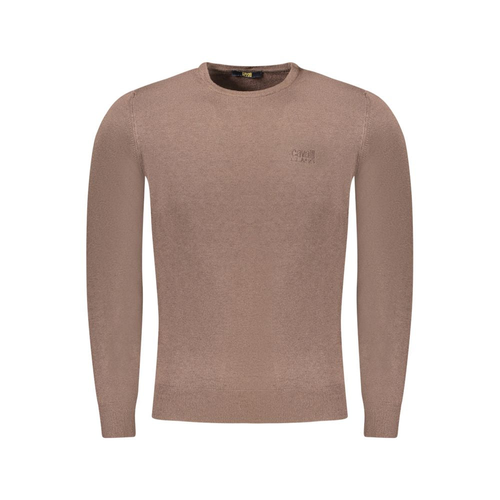 Brauner Viskose-Herrenpullover