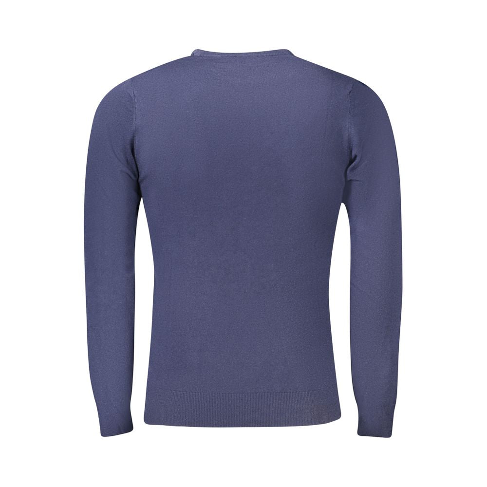 Blauer Viskose-Herrenpullover