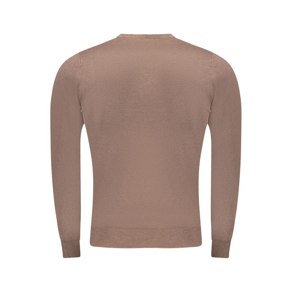 Brauner Viskose-Herrenpullover