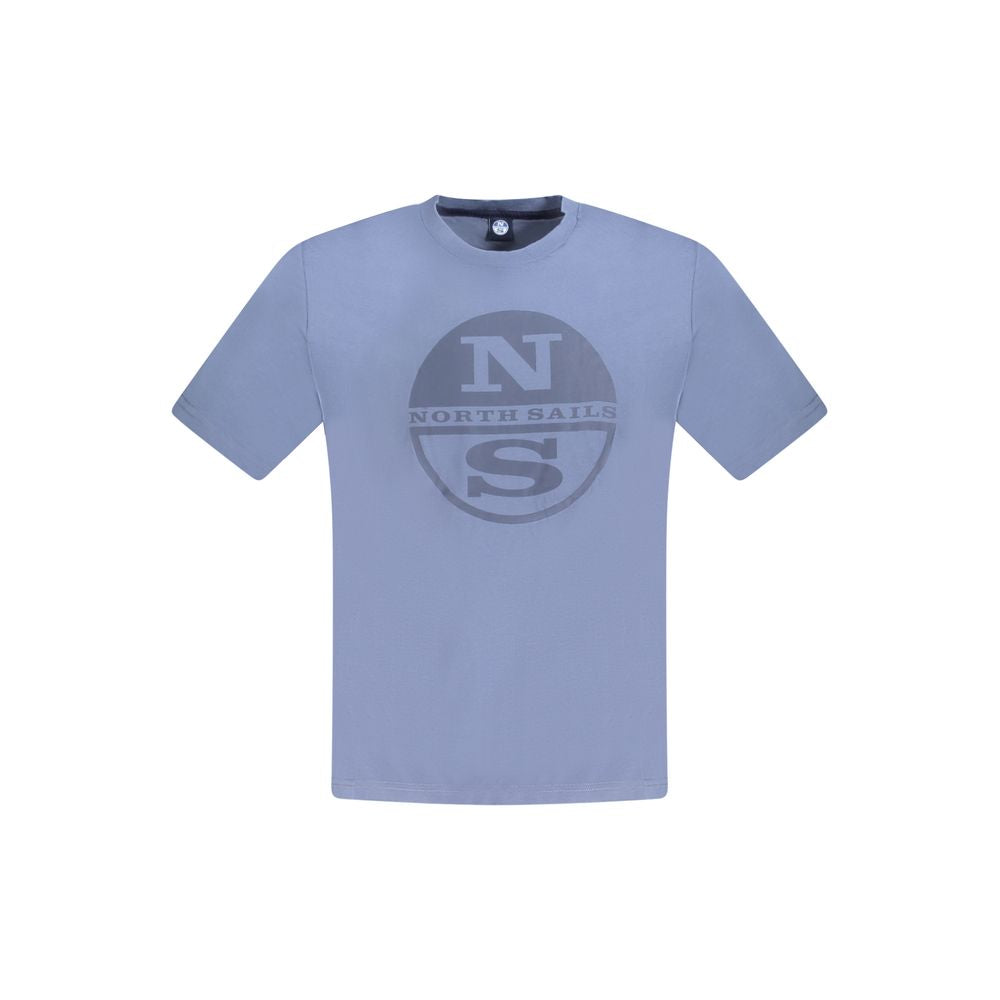Blaues Herren-T-Shirt aus Baumwolle