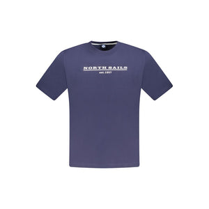 Blaues Herren-T-Shirt aus Baumwolle
