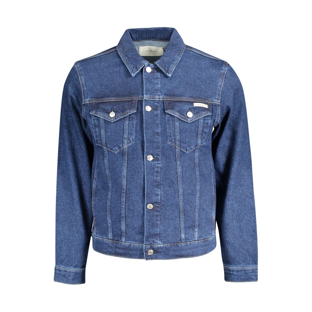 Blaue Herrenjacke aus Baumwolle