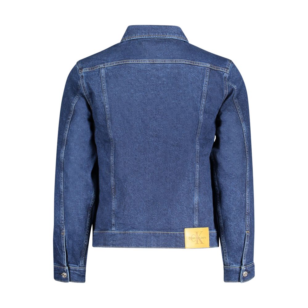 Blaue Herrenjacke aus Baumwolle