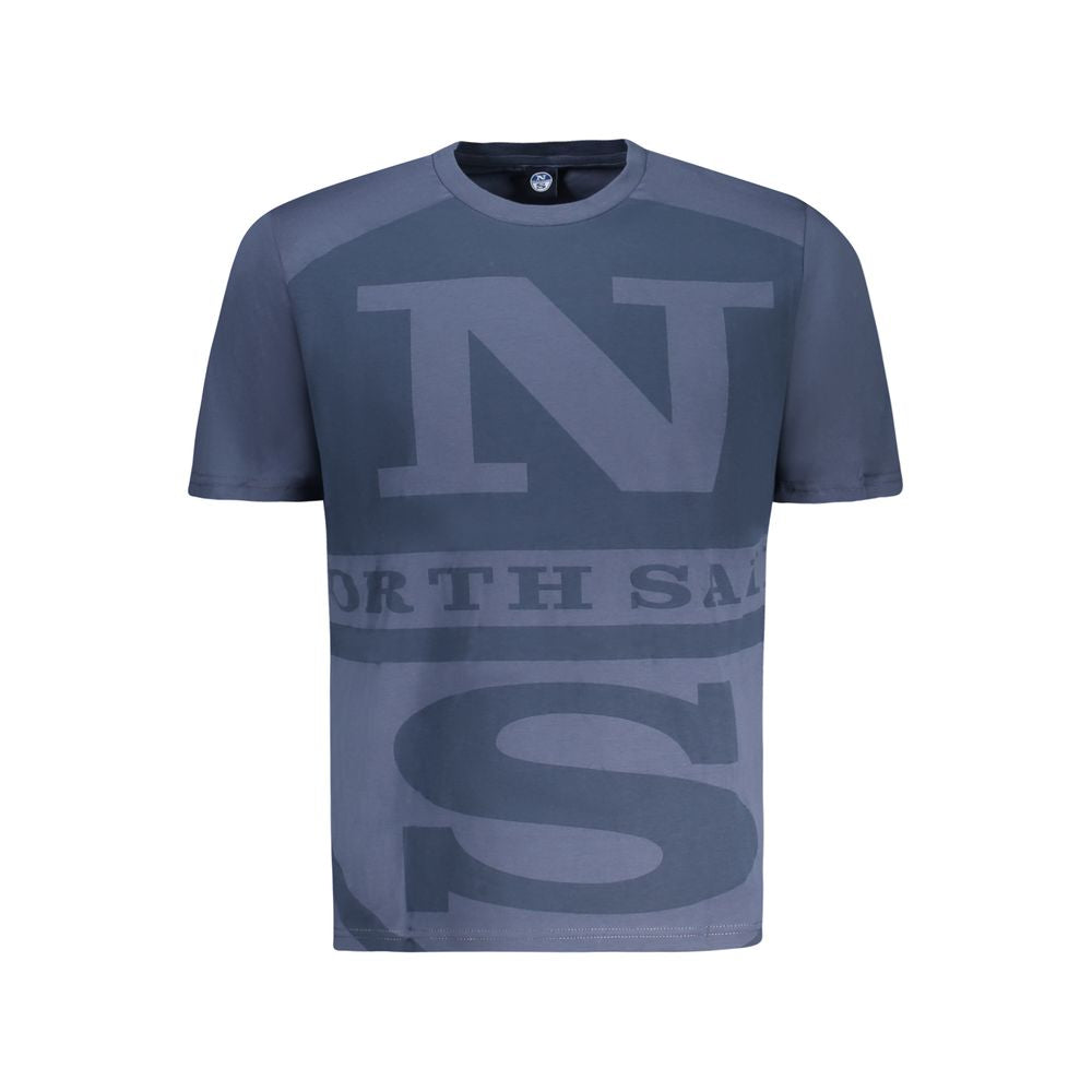 Blaues Herren-T-Shirt aus Baumwolle