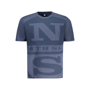 Blaues Herren-T-Shirt aus Baumwolle