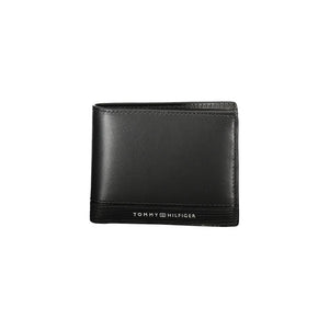 Schwarzes Leder Herren Portemonnaie