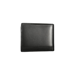 Schwarzes Leder Herren Portemonnaie