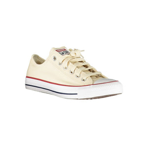Beige Baumwoll-Damen-Sneaker