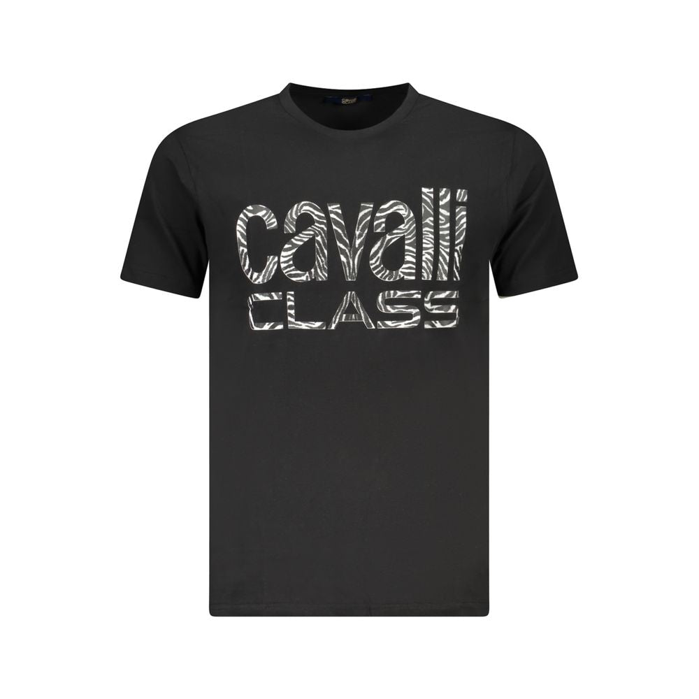 Schwarzes Herren-T-Shirt aus Baumwolle