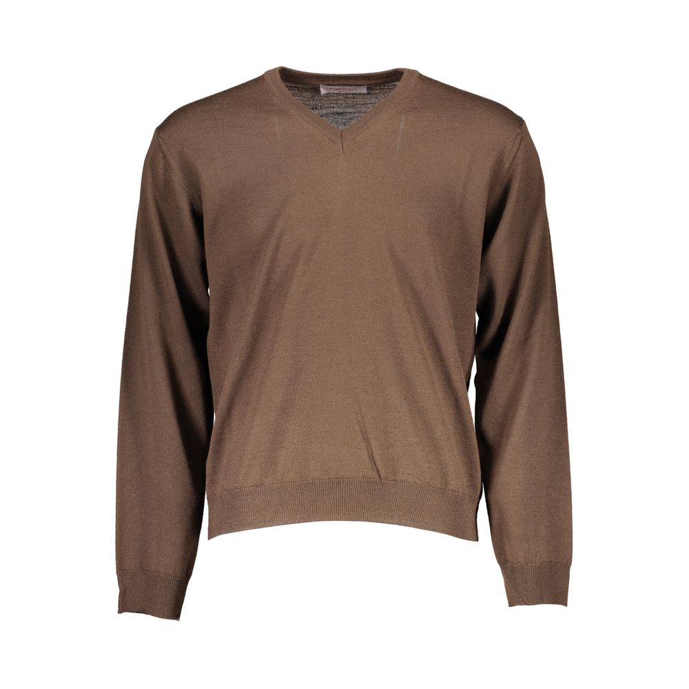 Brauner Wollpullover für Herren