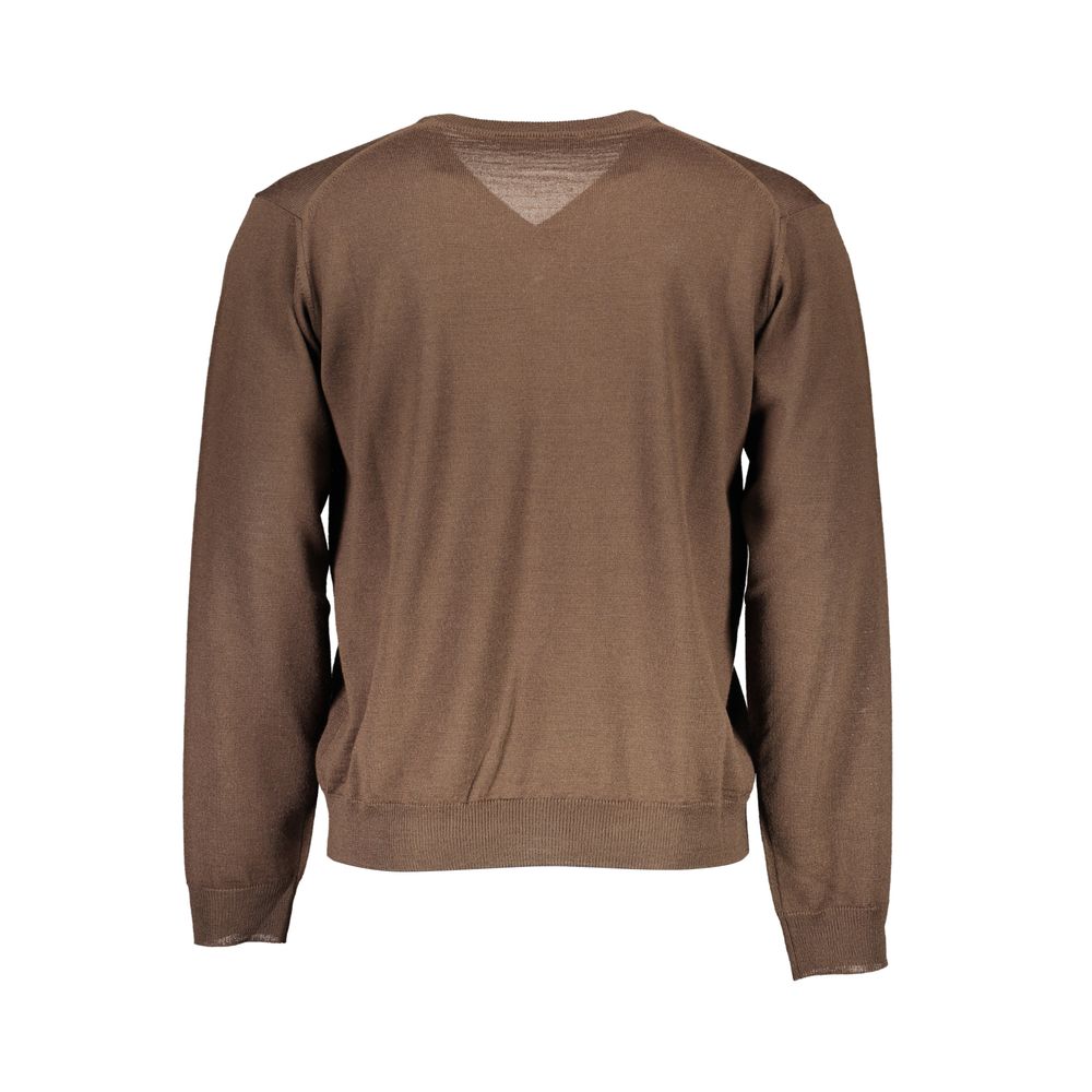 Brauner Wollpullover für Herren