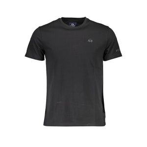 Schwarzes Herren-T-Shirt aus Baumwolle