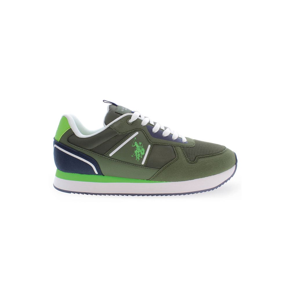 Grüner Polyester Herren Sneaker