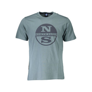 Grünes Herren-T-Shirt aus Baumwolle