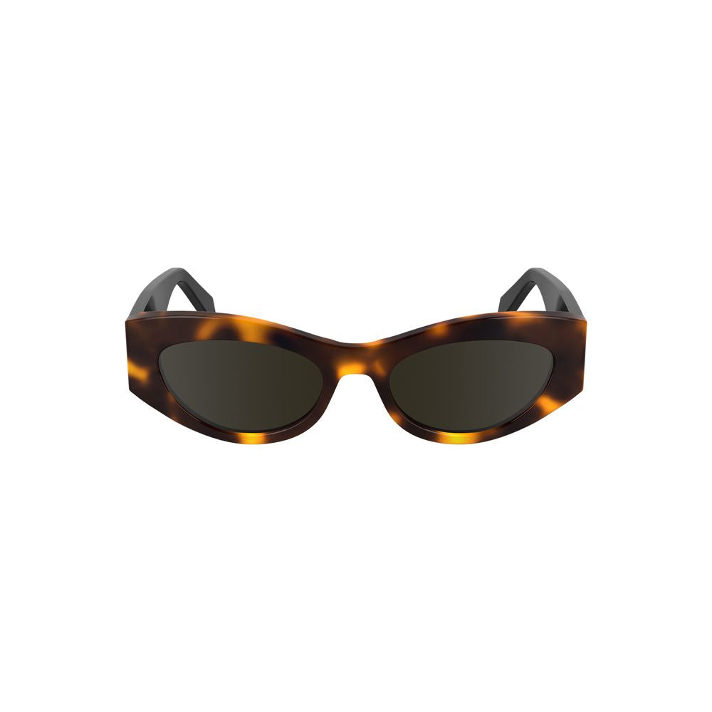 Braune Acetat-Sonnenbrille für Damen