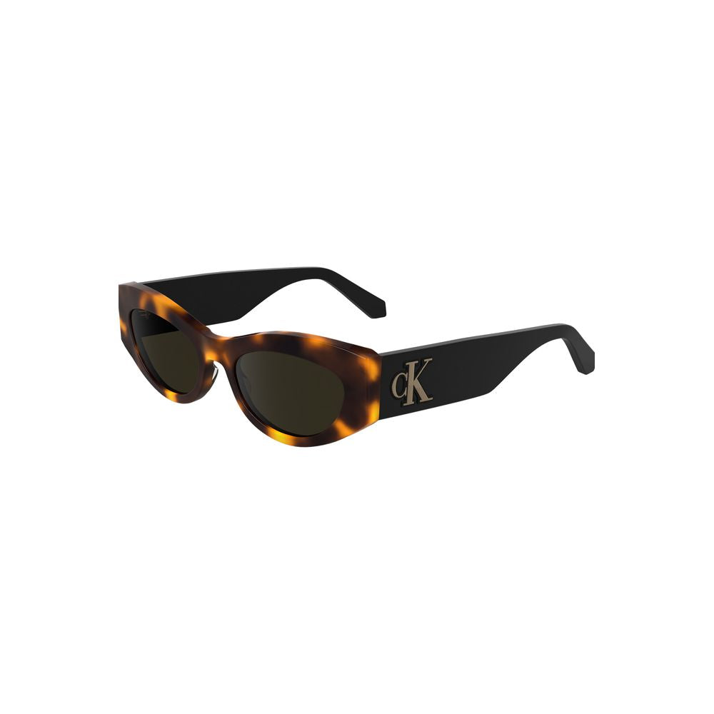 Braune Acetat-Sonnenbrille für Damen